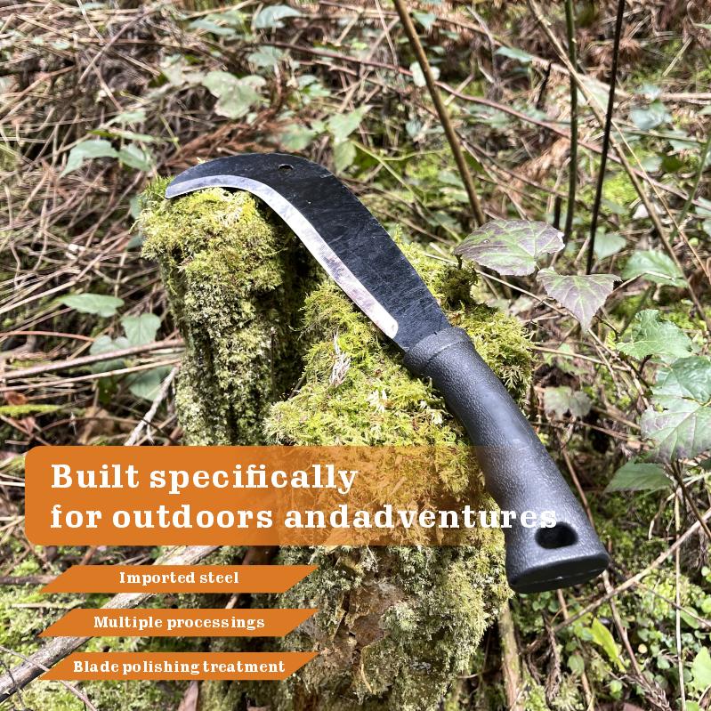 Weeding Sickle Machete Knife Brush ClearingHand Sickle Garden Tool with Carbon Steel ThickBlade Gardening Machete for Yard Work