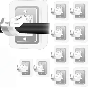 A Set Of 8PCS Curtain Rod Brackets With Clips,Transparent Drapery Hooks,Rod Hanging,Adjustable Rods Holder,Multipurposefor Curtain Rod Hooks For Livingroom Bathroom Kitchen Bedroom Toilet Apartment