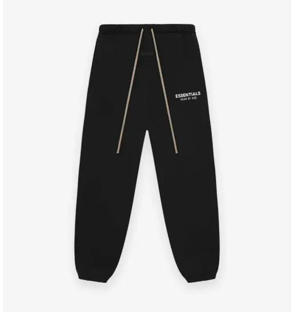 Fear of God Essentials Fleece Sweatpant Black/Light Heather Gray Authentic Brand New Fashion Streetwear Hypebeast Limited Gift