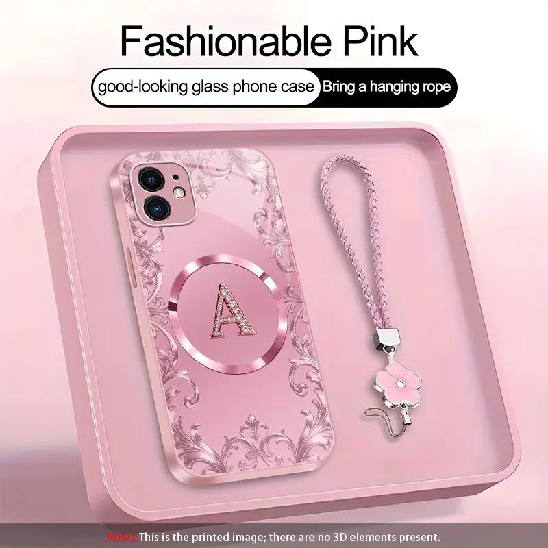 Suitable for [iPhone 11] high-end MagSafe phone case，Each of the 26 letters has its own unique characteristics, Includes a complimentary lanyard and magnetic ring—highly practical. YM99