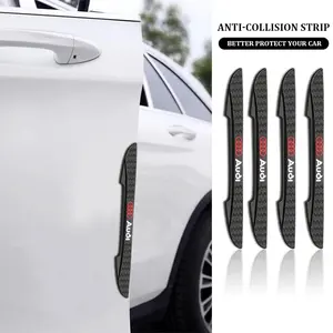 4 Pack Car Door Bumper Stickers Compatible with Audi Sline Series Rs3 Rs4 Rs5 A3 Q3 Q5 Q7 A4 A5, Anti-Collision Protection Strips, Car Decals