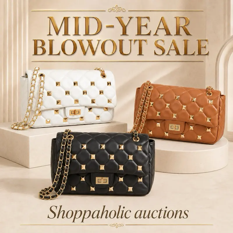 Medium Stud Quilted Shoulder Bag