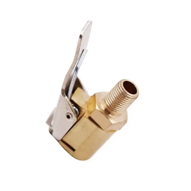 DABATR Brass Locking Tire Air Chuck with Clip Adapter, Tire Inflator Hose Connector, Universal Automotive Tire Inflator Nozzle for Cars, Trucks & Vehicles