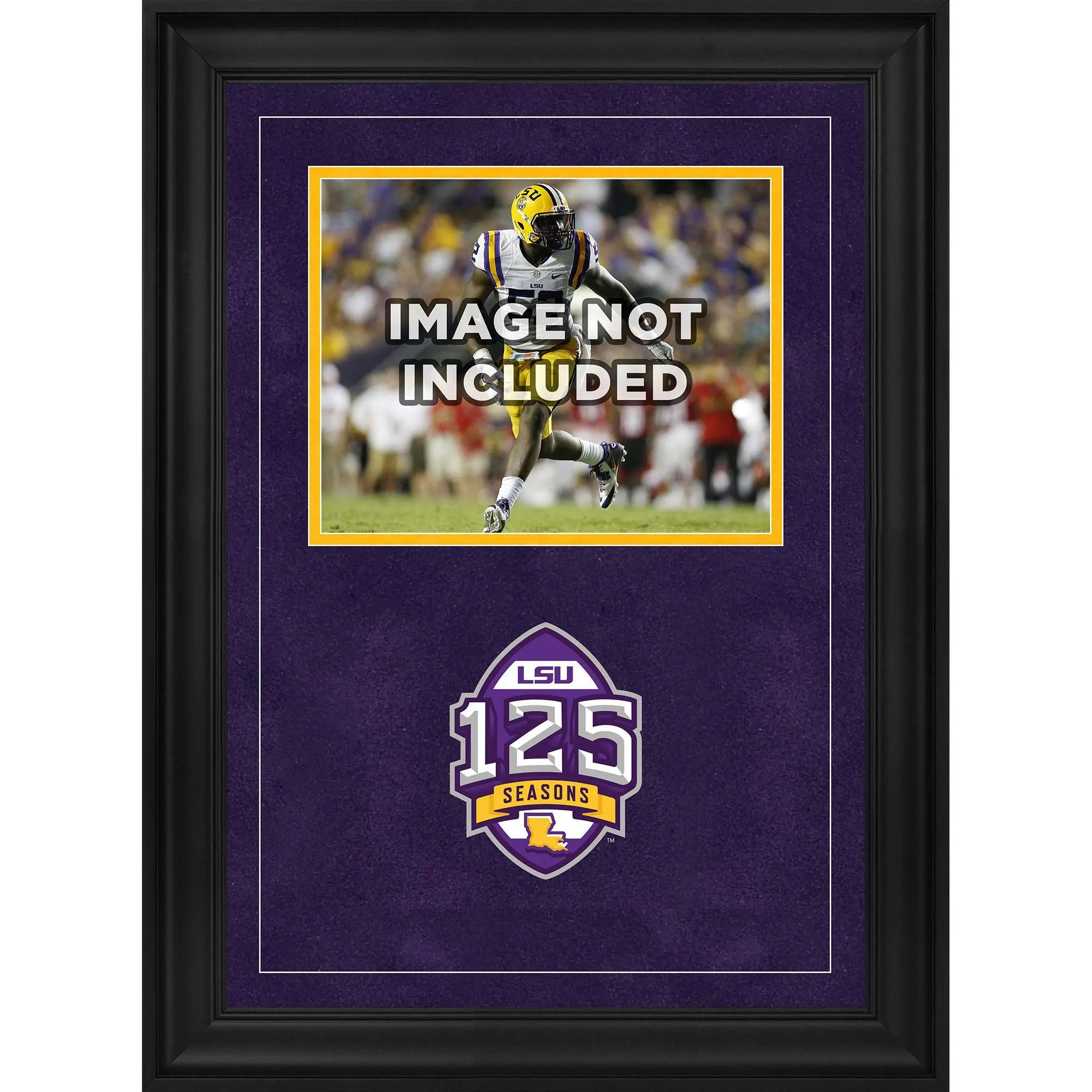 LSU Tigers 8'' x 10'' Deluxe Horizontal Photograph Frame with 125 Years of Football Logo - Fanatics Authentic Certified