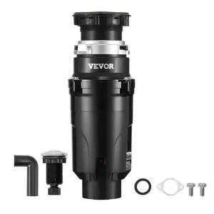 Summervibes VEVOR Garbage Disposal, 1/2HP 3450RPM Continuous Feed Food Waste Disposer, EZ Connect Food Waste Grinding System with Power Cord Splash Guard for Kitchen Sinks