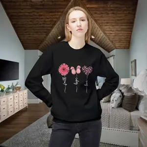 Floral Heart and Butterfly Sweatshirt, Spring Crewneck Jumper, Botanical Pullover, Nature Lover Gift, Soft Fleece Top, Cozy Sweater