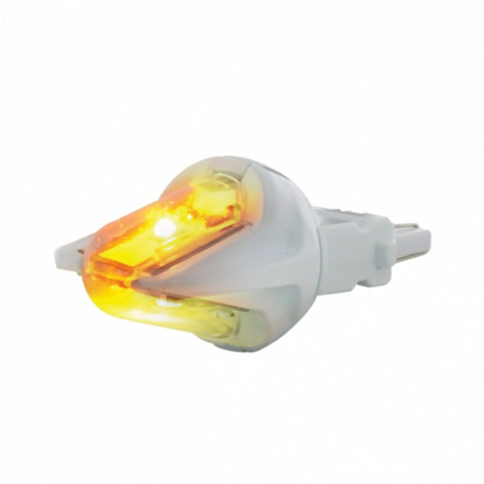 United Pacific Dependable High-Power Dual LED 3157 Bulb - Dual Intensity Operation, Amber Vehicle Exterior Lighting for Brake Lighting