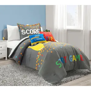 Video Games Oversized Comforter 4-Piece Twin byLush Decor