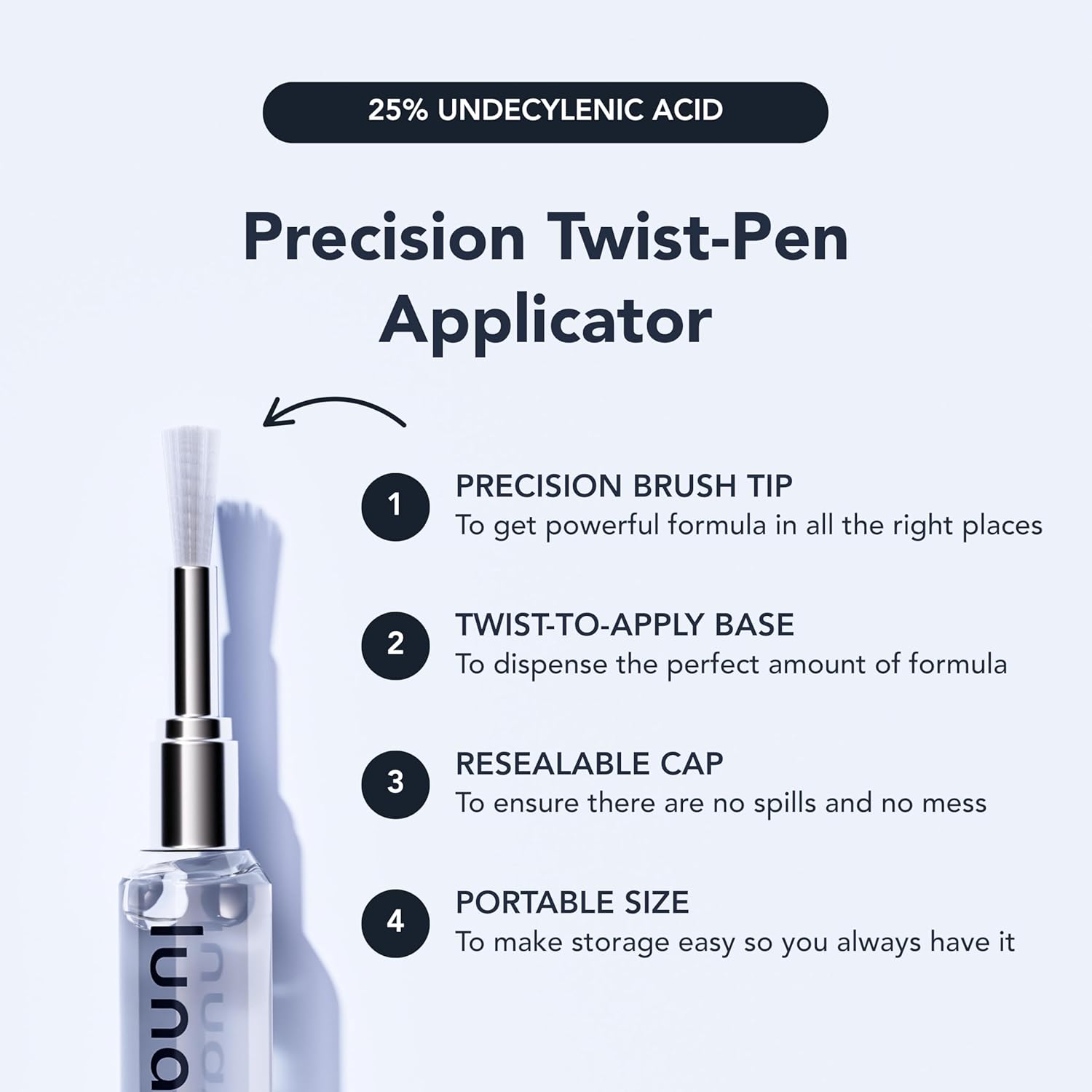 【9x antifungal pen】Lunavia Antifungal Pen, UNDECYLENIC ACID 25% - Cures Most Athlete‘s FootJock Itch and Ringworm