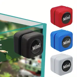 Mini Magnetic Aquarium Cleaner Brush, 2-Sided Glass Algae Scraper for Fish Tank, Magnetic Cleaning Tool with Algae Scraper, WH09 Fish Tank Cleaner