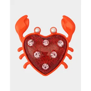 Betsey Johnson CRAB BROOCH RED
