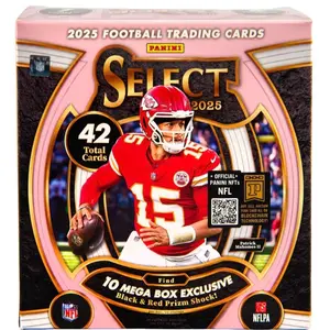 1 PACK of 2025 NFL Select Mega Box – Rip & Ship OR Sealed. Chasing numbered, Autos, Patches, Zebra, Snakeskin, and MORE!