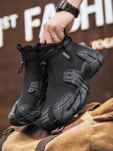 Men's Outdoor Casual Boots, Hiking Sports Shoes, Large Size Trendy Men's Leisure Shoes, Lightweight Hiking Boots, Comfortable and Stylish Footwear