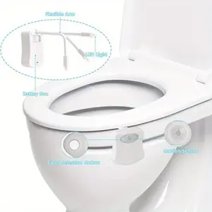 Toilet Night Light Motion Sensor Toilet Lights LED Washroom Night Lamp 8 Colors Toilet Bowl Lighting For Bathroom Washroom