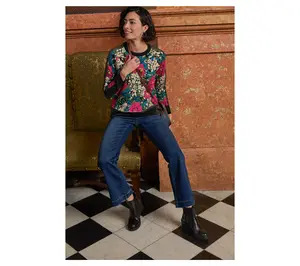 nicole by Nicole Miller Petite Dream Denim Flare Trouser