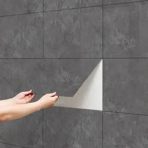 Self-adhesive Wallpaper, Faux Marble Tile Sticker, Marble Pattern Wallpaper, Waterproof & Moisture-proof Wall Decal, Wall Decor for Kitchen & Bathroom