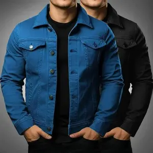 Men's Fashion Casual Jacket Washed Denim Top Autumn Loose Large Size Denim Jacket Men Jacket
