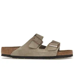 Birkenstock Unisex Arizona Soft Footbed Suede Taupe, from StockX Birkenstock Unisex Arizona Soft Footbed Suede Taupe, from StockX