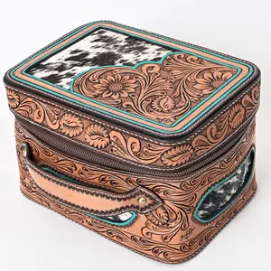 The Getty Hand Tooled Leather Jewelry Box
