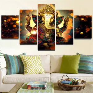 WALL ART CANVAS FRAMED BUDDHA PAINTING Decor Religious