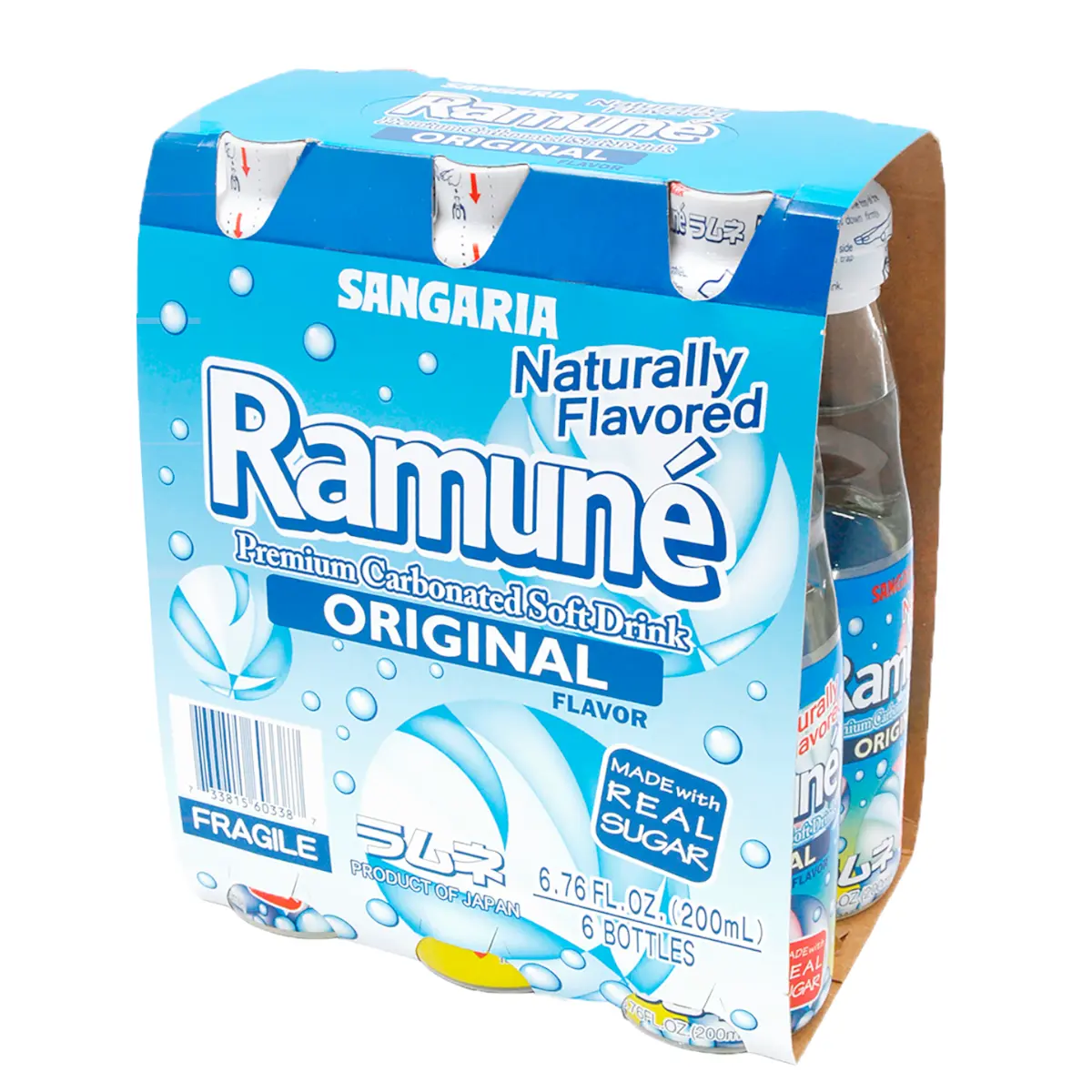 Sangaria Ramune Soft Drink, Original Flavor 6P 6.76 oz Sangaria Ramune Soft Drink, Original Flavor 6P 6.76 oz