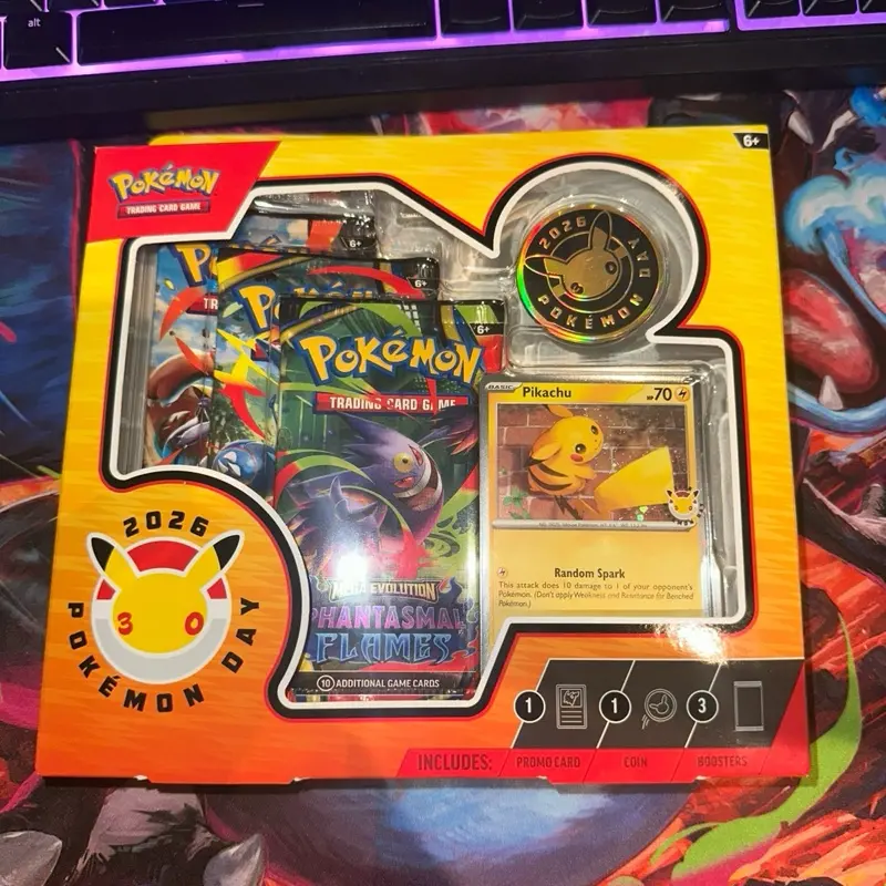 Pokemon Day 2026 Trading Card Game Set with Pikachu Card Coin and Additional Cards for Collectors