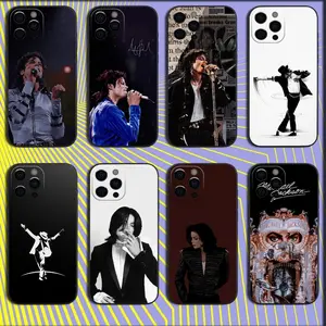 Music Michael J-Jackson Phone Case For iPhone17, 16,15,14,13,12,11,Pro,X,XS,Max,XR,Plus,Mini Soft Black Cover