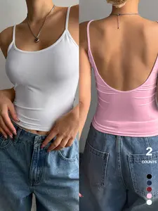 Women's Sexy Fashion Backless Top, Classic Comfortable Halter Neck Blouse, Stylish Sleeveless Summer Wear, Versatile Casual