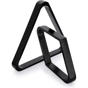 Set of 2 Vintage Solid Wood Billiard Ball Rack Set, 8-Ball Triangle Rack & 9-Ball Diamond Rack for Pool Table Pool Ball Racks