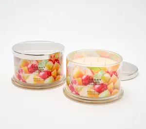HomeWorx by Sltakin + CO. S/2 18oz Cherry Melon Candles