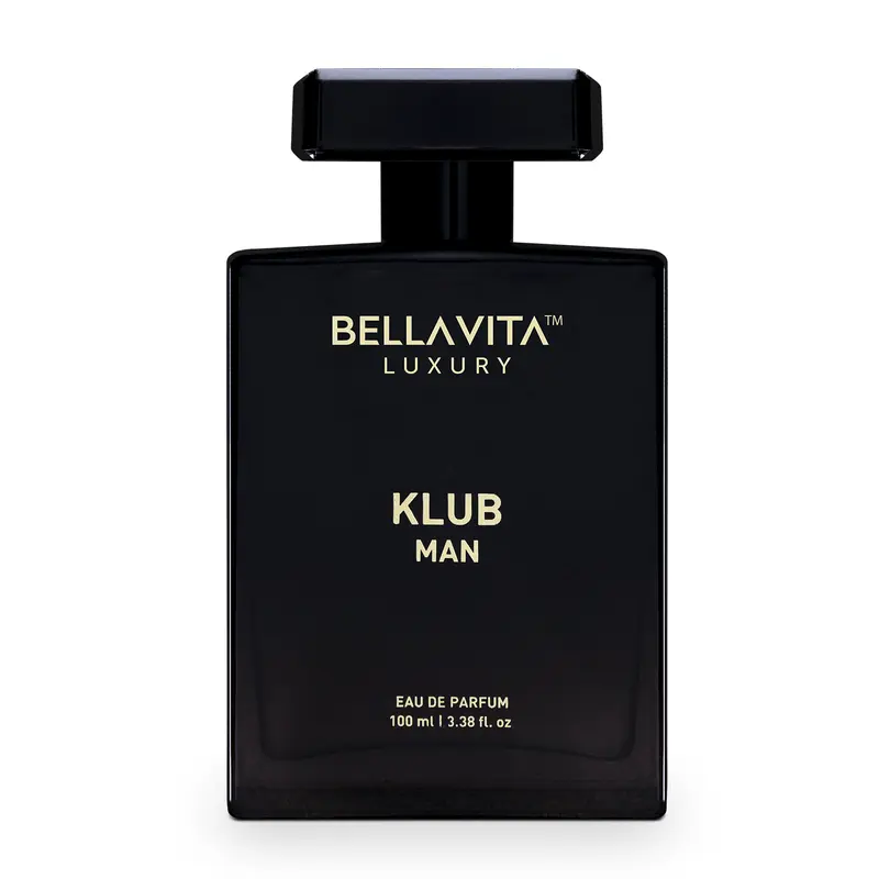 BellaVita Luxury's KLUB Man |  Eau De Parfum | Lemon, Birch & Musk | Long Lasting | Perfume for Men | Vegan Perfume | 100ml/3.3 Fl.oz