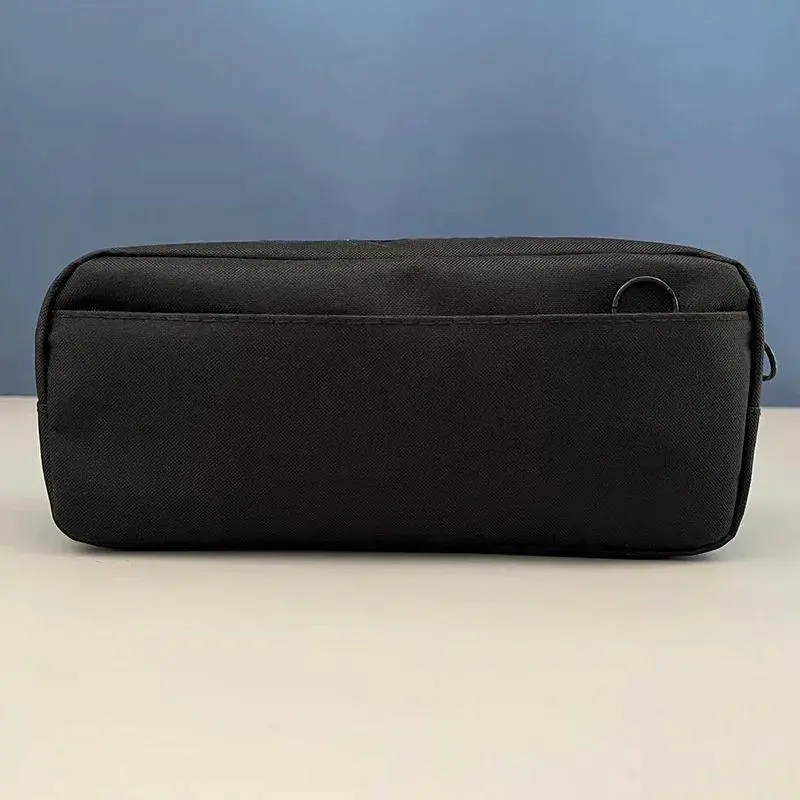 Double layer cute large capacity portable stationery storage bag suitable for school, office and travel supplies, cute design durable storage bag