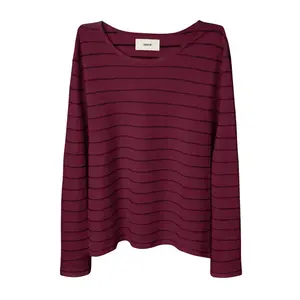 VAGUE STUDIOS LONGSLEEVE 'SINGLE STITCH STRIPED PLUM'