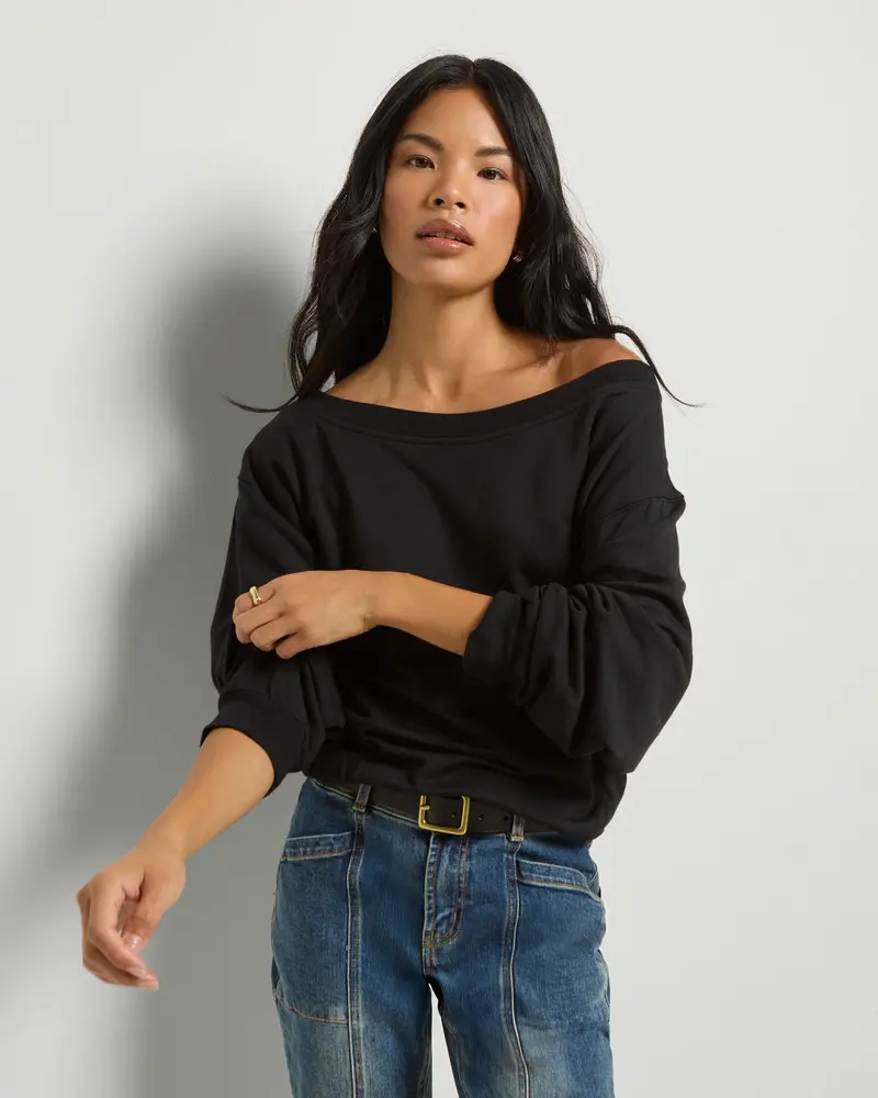 トップス BY Studio Doe One Shoulder Sweatshirt one shoulder sweatshirt - TikTok Shop