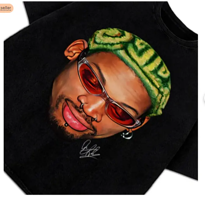 Dennis Rodman Zig Zag Green Hair Rodzilla Hollywood 90's Vintage