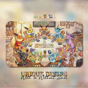 EEevveelutionn Game Night TCG Playmat, Trading Card Mat, Gaming Mouse Pad