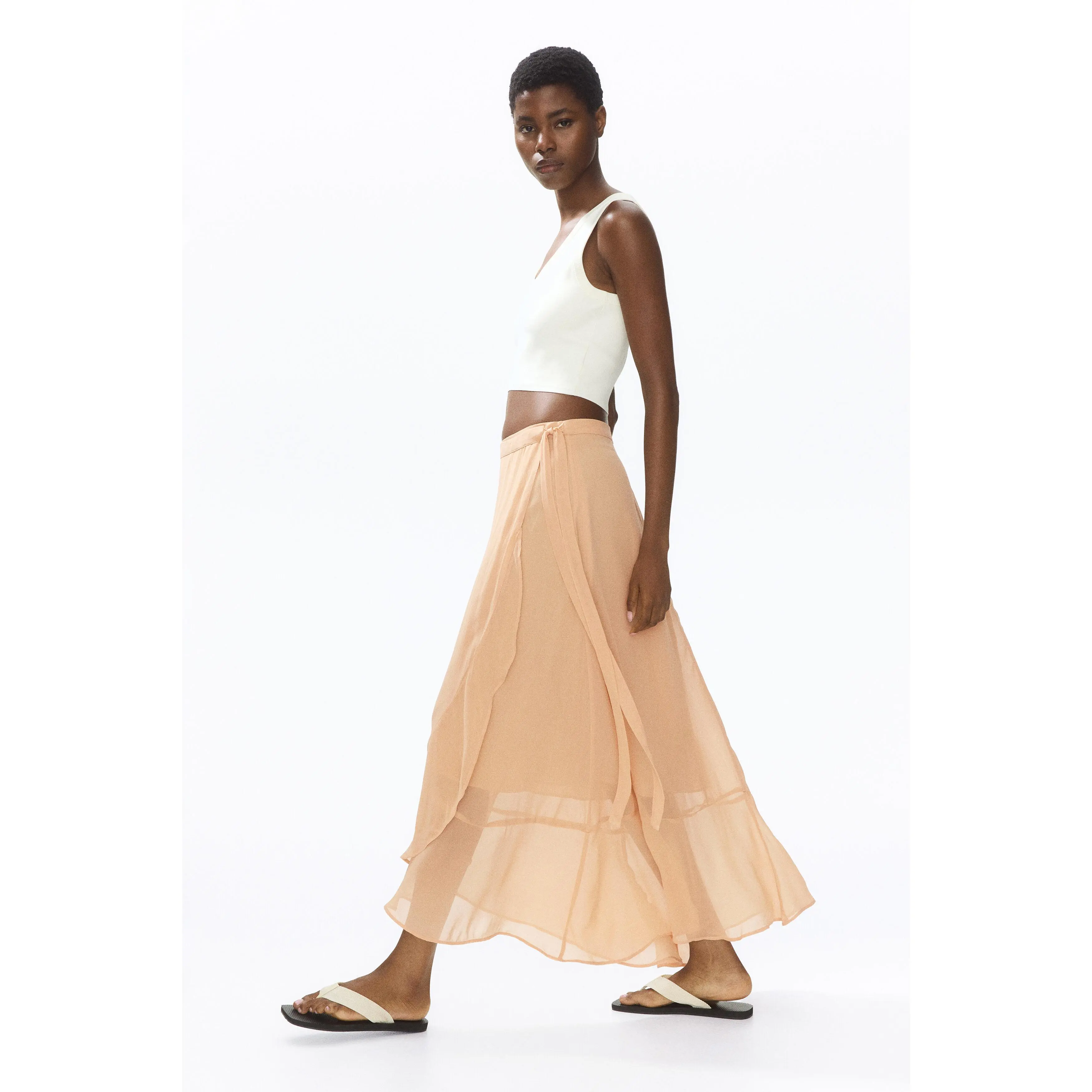 H&M Flounced wrap skirt