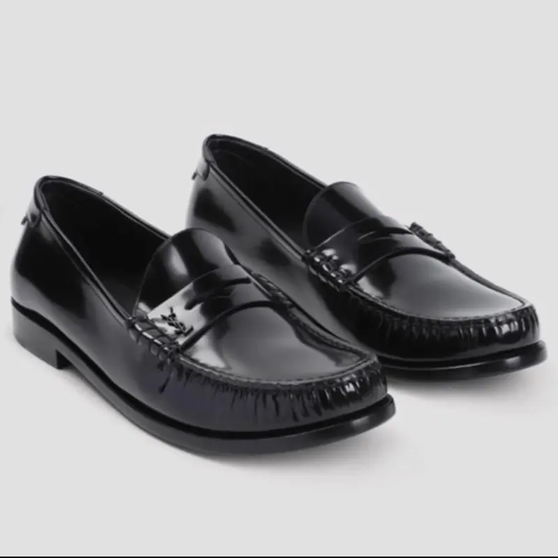 Saint Laurent Patent Leather Penny Loafers Size 39.5