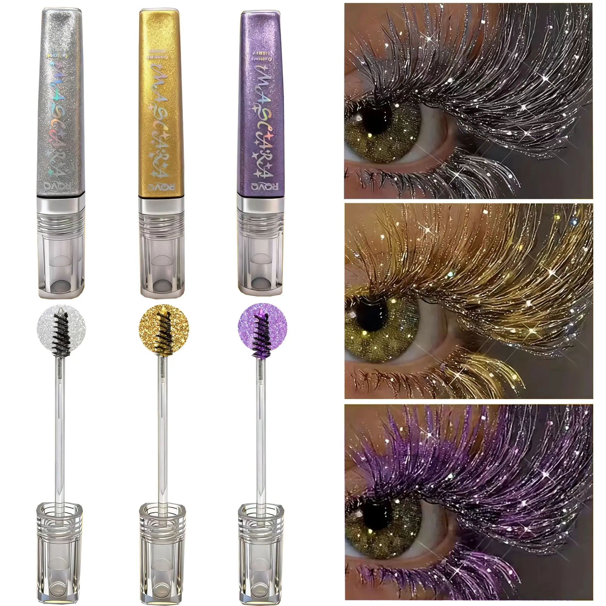Shiny mascara, waterproof, durable, easy to apply, natural makeup effect