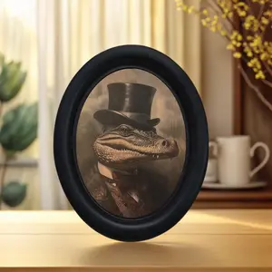 Victorian Crocodile Mr. Pattern Home Decor Item, Ideal for Halloween Christmas Thanksgiving, Perfect for Room Office Wall Decoration