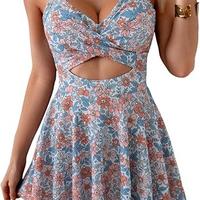 Orange Floral Printed