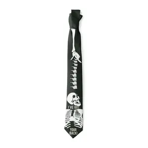 I've Got Your Back Necktie Mens Novelty Neckties Halloween Tie Funny Ties Skeleton Necktie Funny Ties
