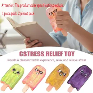 Soft Ice Pop Finger Toy for Kids, Ultra-Firm Soft Press, Ideal for Children, 1-2 Pieces, Safe and Fun Sensory Play, Squishies, Stress Relief Gadget