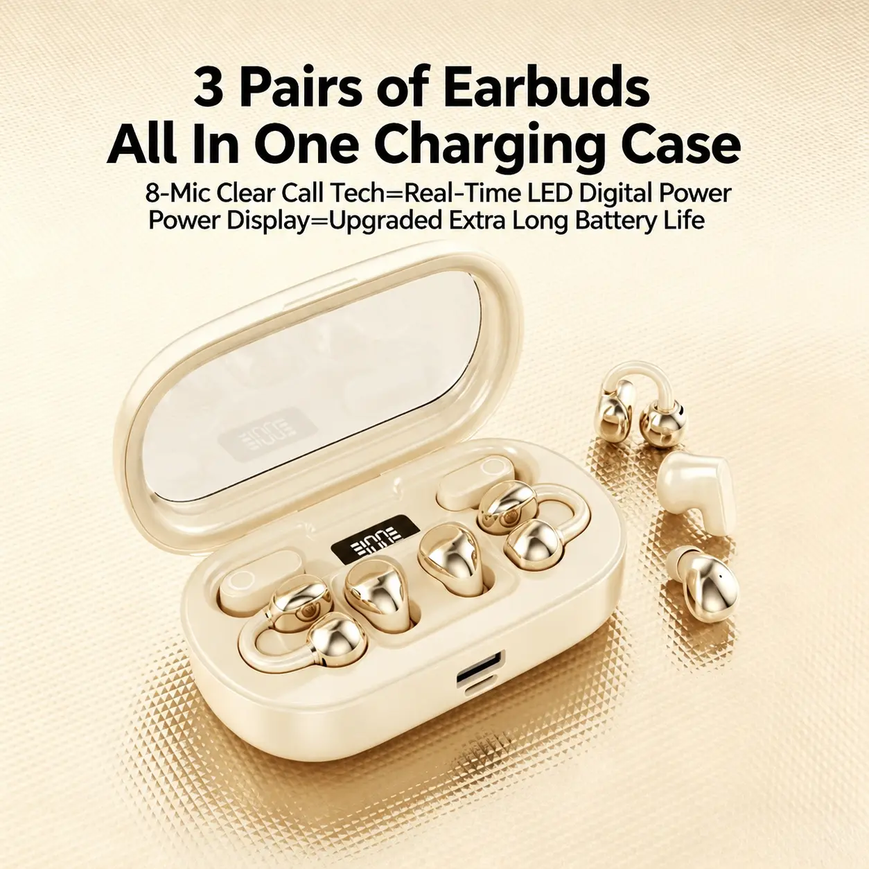 CLAISON B72B 2026 3-in-1 Bluetooth Earbuds - In-Ear Wireless Headphones, Noise Reduction, 25-Hour Battery Life, Lightweight Silicone Buds, Portable Gadgets, Tech on the Go, for Side Sleepers, Gym Workouts, Earphones & Accessories, Gift Option,techvibes