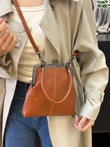 Minimalist style handbag, small, classic and simple, detachable shoulder strap, daily commuting all-match crossbody bag, Adjustable Strap Satchel, multi-color optional, Daily commuter purse, suitable for daily travel, shopping, etc.