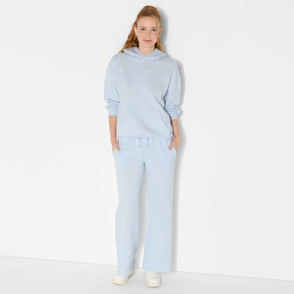 Women's Oversized Bubble Hem Hooded Sweatshirt - Wild Fable
