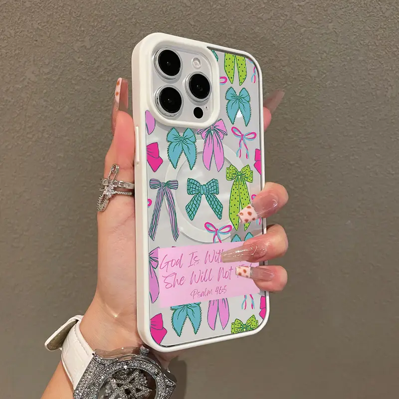 Premium Magnetic Case for iPhone 17 Pro Max Plus Air/11/12/13/14/15/16/promax Colorful Bow Pattern MagSafe Ready,Anti-Fall,Ultra-Thin Design | Perfect for Everyday Use