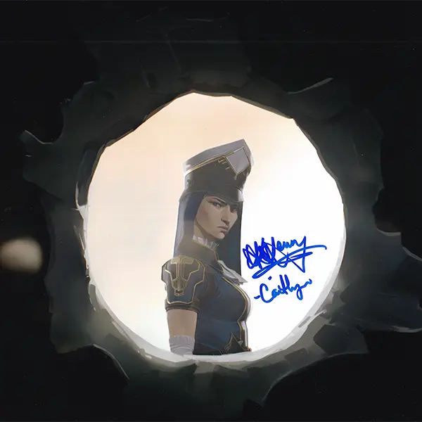 Arcane - Caitlyn Bullet Hole Authentic Autographed Print by Katie Leung