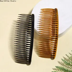 Plain Seamless Back-Insert Comb Hair Clip - Portable Mini Solid-Color Hair Accessory for Bangs, Flyaways (Sports & Outdoor Use), Hair Clips