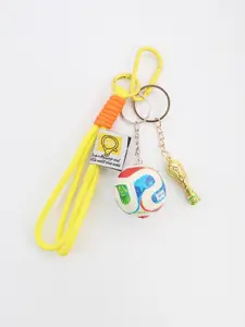 1pcs Football Keychain Pendant, Detailed Trophy Decoration, 2026 Usa Mexico Mexico World Cup Memorial Gift for Men and Women